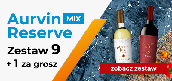 Aurvin Reserve - zamów mix 9 wina a otrzymasz dodatkowe wino za 1 grosz